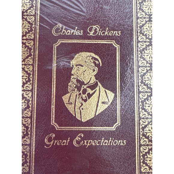 Charles Dickens Great Expectations Leatherbound Collectors Edition Maroon Gold T - Picture 3 of 7